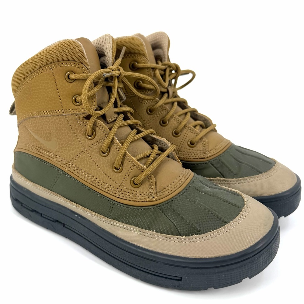 Nike ACG Woodside 2 High Waterproof Boots 524872-301 GS Sz 5Y Wheat Brown/ Sage